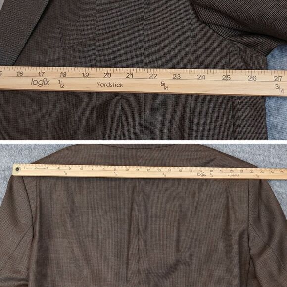 Lauren Ralph Lauren 2 Piece Suit Mens 52R Pants 50x28.5 Wool Cashmere Brown - Picture 6 of 12